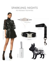 Black Vegan Leather Dog Leash