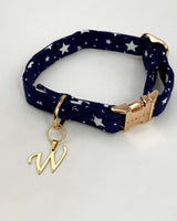 W Gold Initial Dog Charm