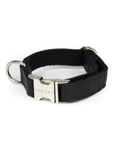Black Vegan Leather Dog Collar | Urbana Pet Boutique