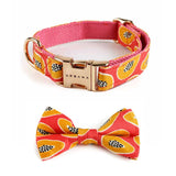 Collar and Bow Tie Set Papaya Madness