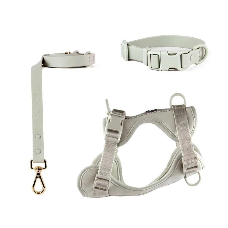 Harness, Collar and Leash Set Ivory