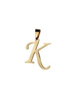 K Gold Initial Dog Charm