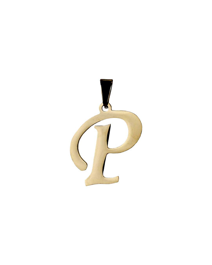 P Gold Initial Dog Charm | Urbana Pet Boutique